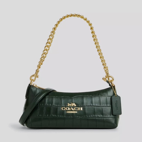 NWT COACH Charlotte Leather Shoulder Bag - Picture 6 of 9